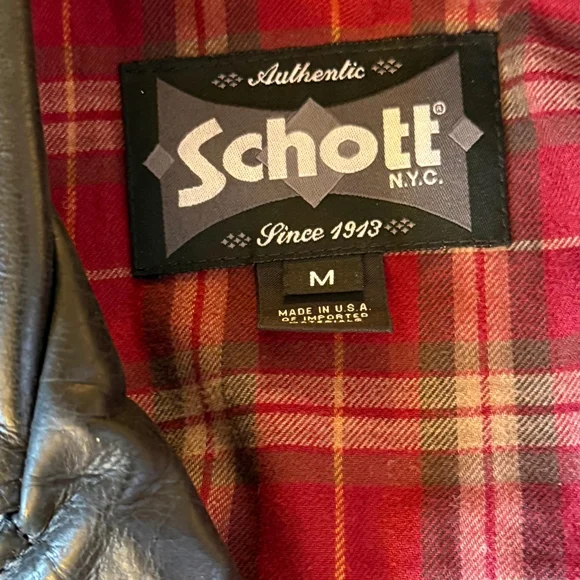 Schott Motorcycle Jacket Style: 626 Medium - Picture 9 of 10